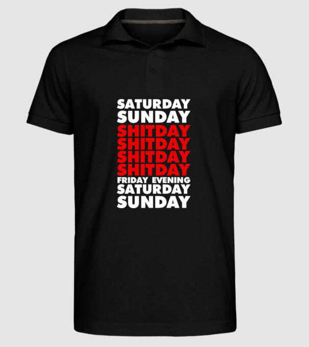 Shitday model negru pe tricou