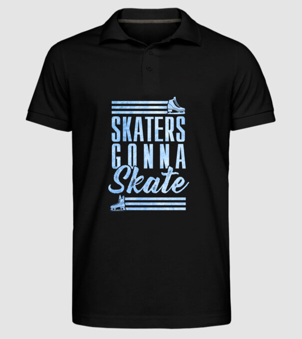 skaters gonna skate model negru pe tricou
