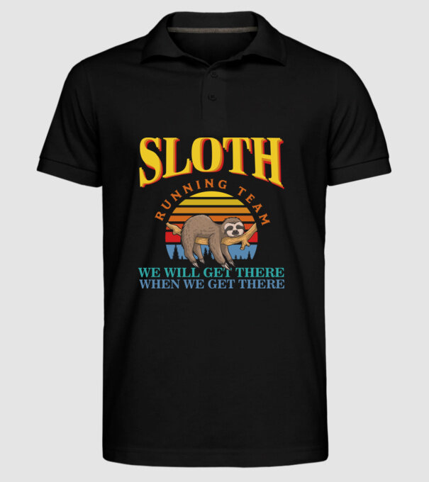 SLOTH running team model negru pe tricou