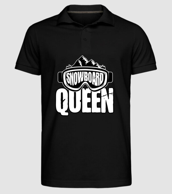 snowboard queen 01 model negru pe tricou