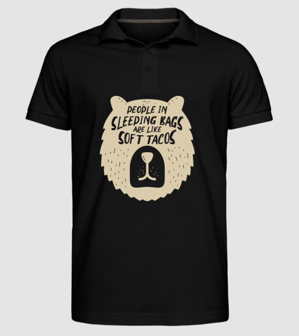 Soft tacos model negru pe tricou