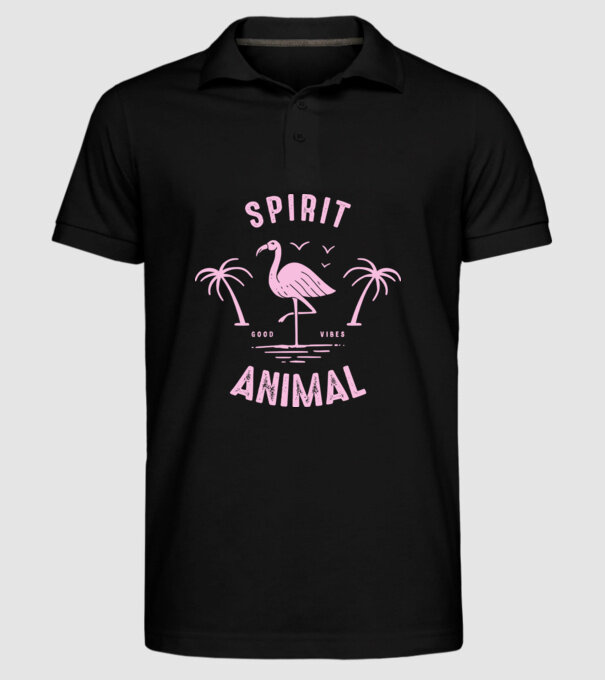 SPIRIT ANIMAL model negru pe tricou