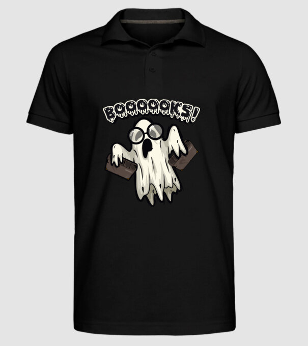 Spooky boookworm model negru pe tricou