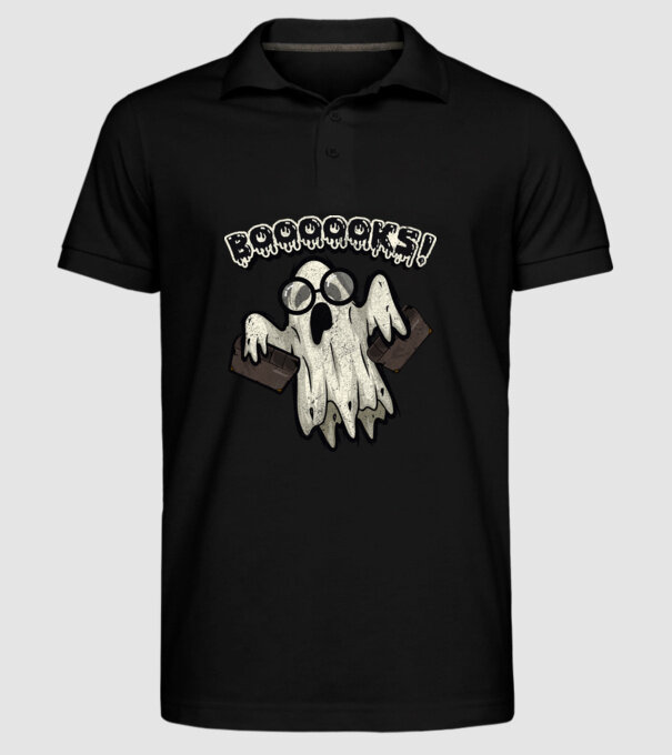 Spooky booookworm model negru pe tricou