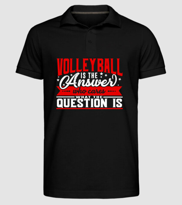 Sport is the answer VOLEIBALIST model negru pe tricou