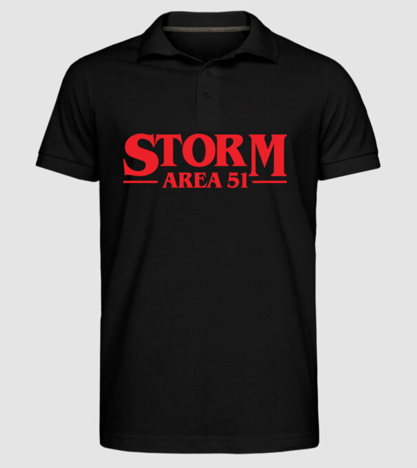storm area 51 stranger model negru pe tricou