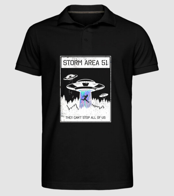 'Storm area 51 - They can''t stop all of us' model negru pe tricou