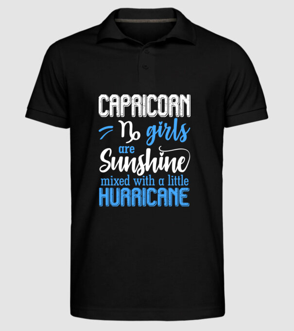 Sunshine with Hurricane CAPRICORN model negru pe tricou