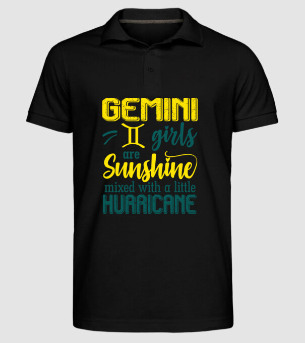 Sunshine with Hurricane GEMINI model negru pe tricou