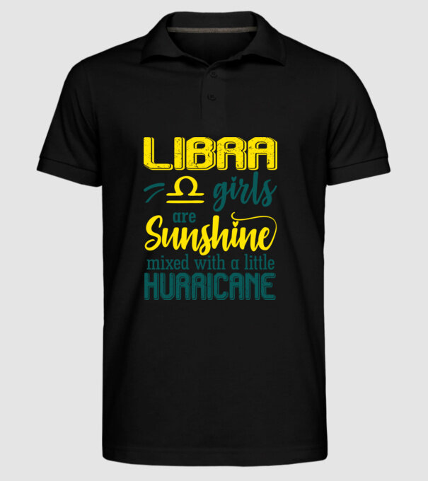 Sunshine with Hurricane LIBRA model negru pe tricou