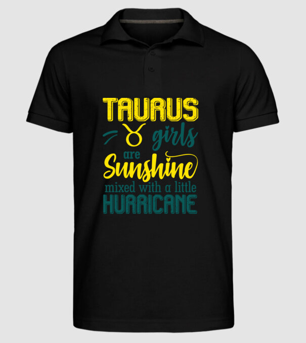 Sunshine with Hurricane TAURUS model negru pe tricou