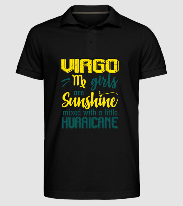 Sunshine with Hurricane VIRGO model negru pe tricou