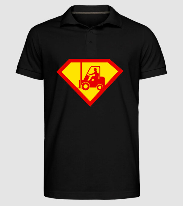Stivuitorist profesionist model negru pe tricou