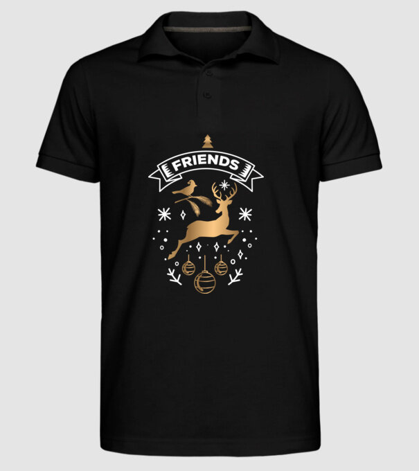 Best Friends Christmas 2 model negru pe tricou
