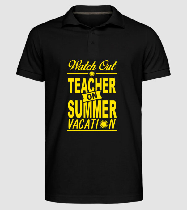 Profesor vacanță de vară ENG model negru pe tricou
