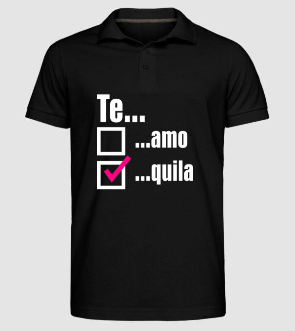 Te...quila model negru pe tricou