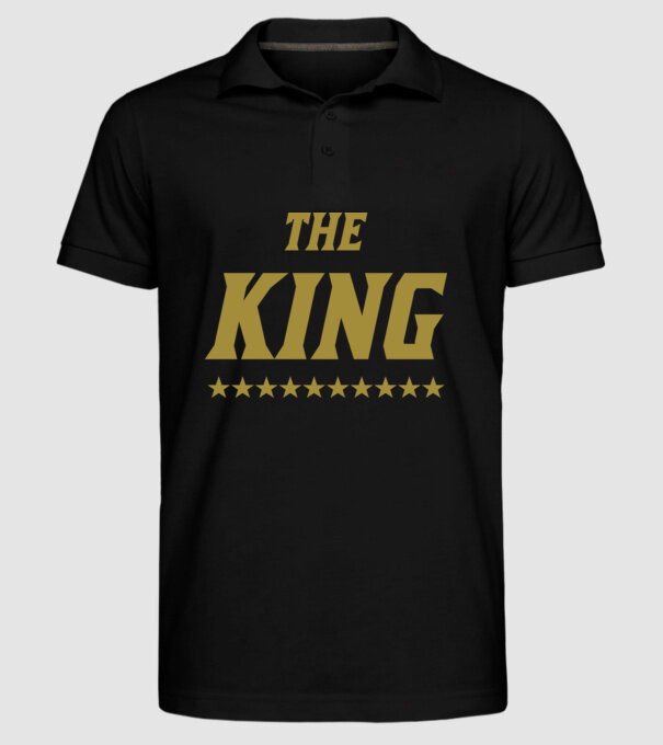 The King model negru pe tricou