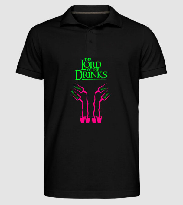 The Lord Of The Drinks model negru pe tricou