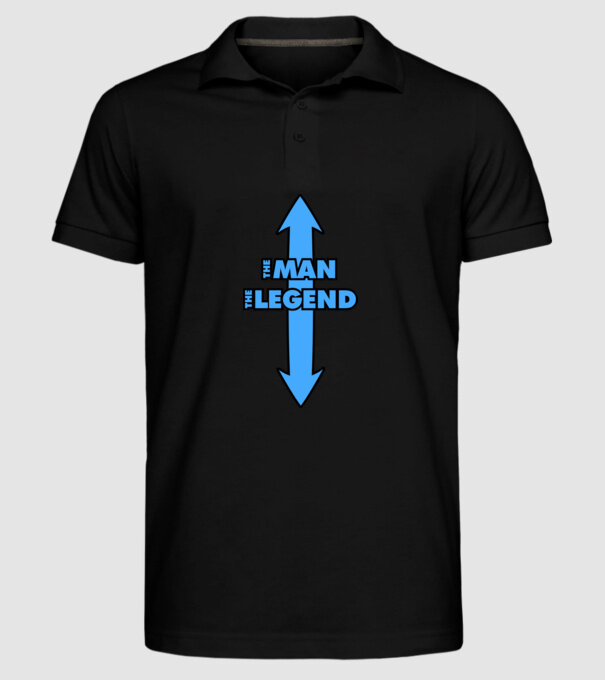 The Man The Legend model negru pe tricou