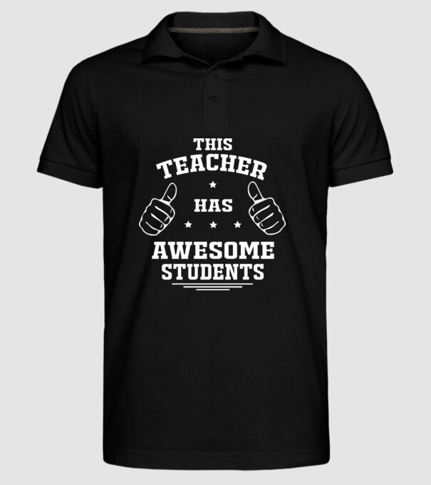 This teacher has awesome students model negru pe tricou