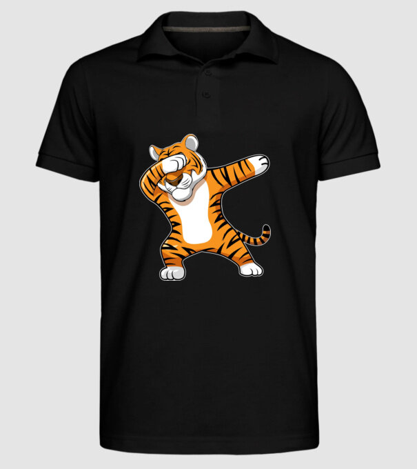 Tigru DAB model negru pe tricou