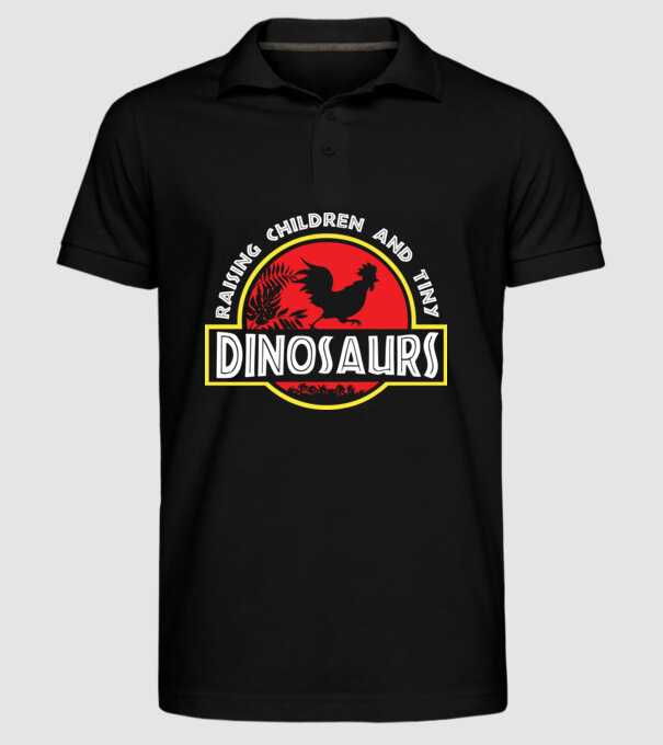 Tiny Dinosaurs model negru pe tricou