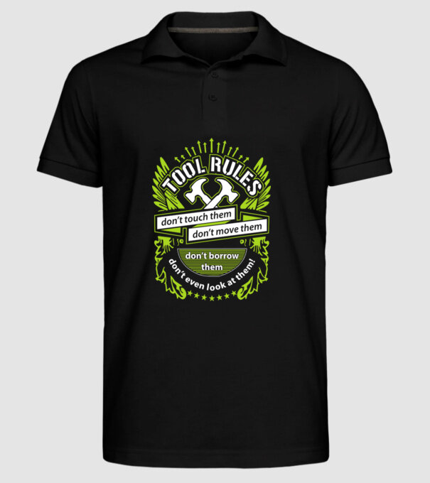 Tool rules model negru pe tricou