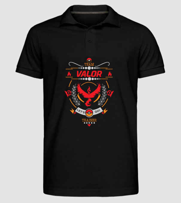 Valor team model negru pe tricou