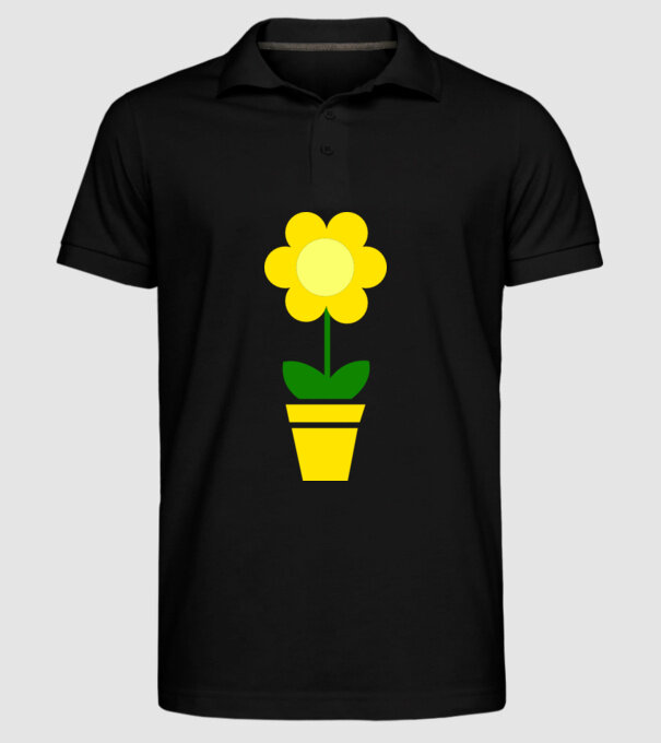 Flower model negru pe tricou