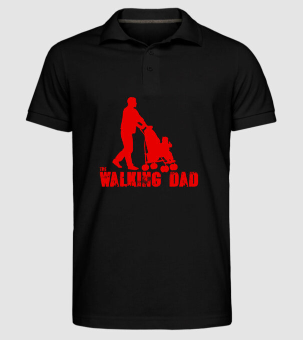 Walking dad model negru pe tricou