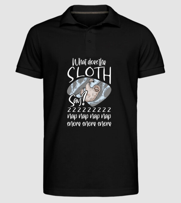 what does the sloth say model negru pe tricou