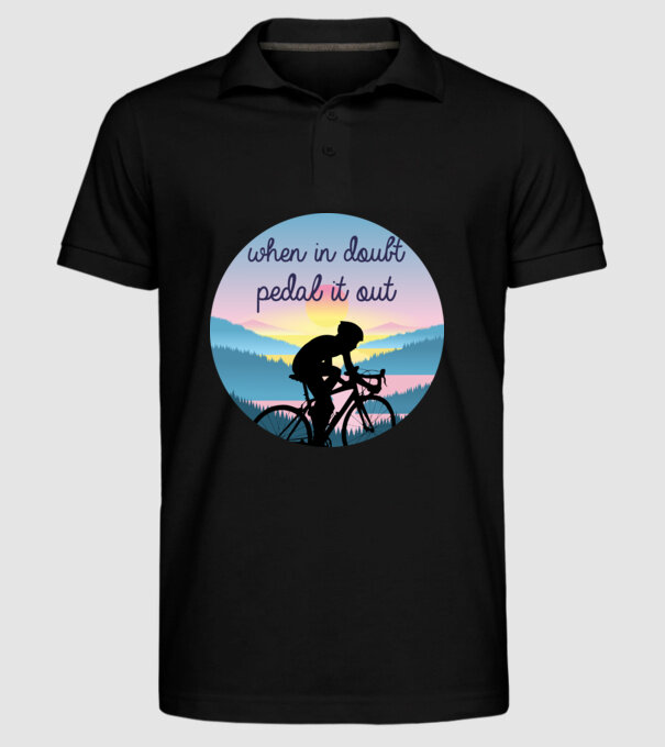 when in doubt model negru pe tricou