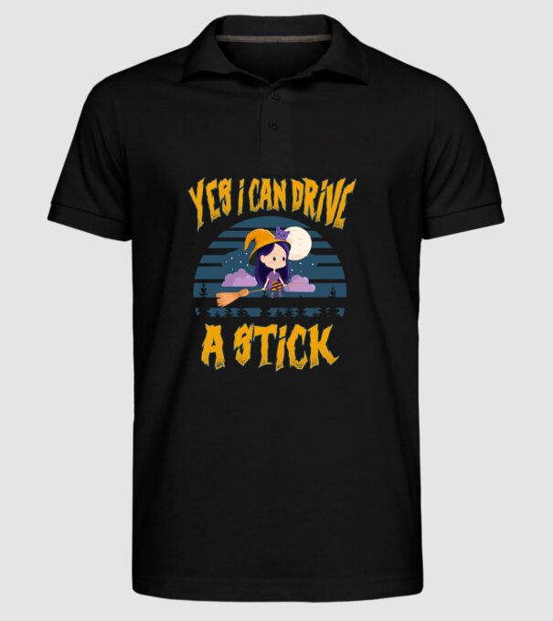 Yes, i can drive a stick model negru pe tricou