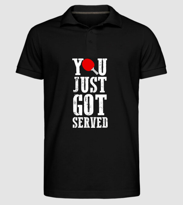 You just got served model negru pe tricou