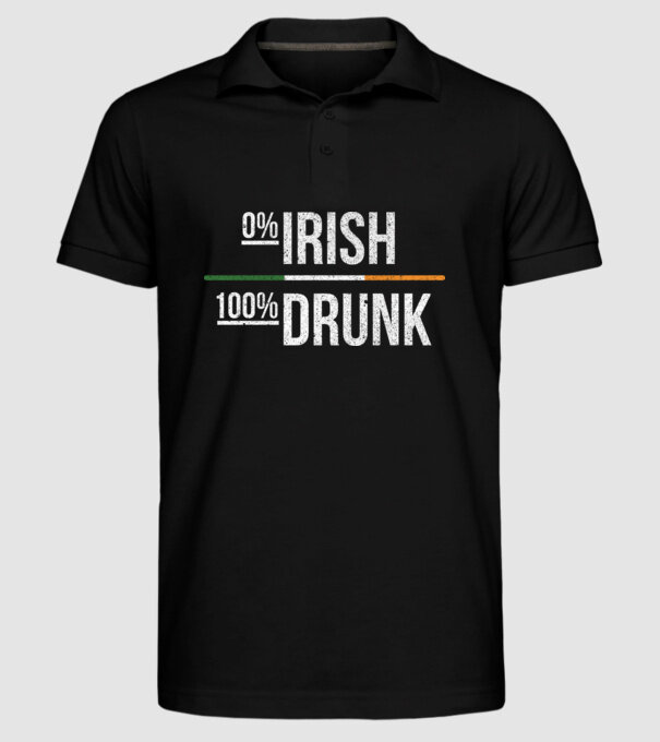 Zero irish model negru pe tricou