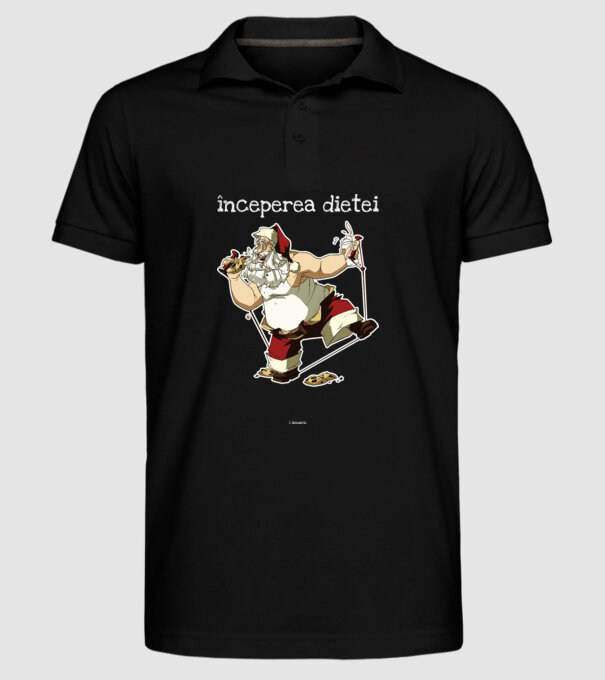 începerea dietei - 1 ianuarie model negru pe tricou