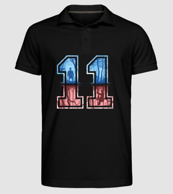 11 eleven stranger things model negru pe tricou