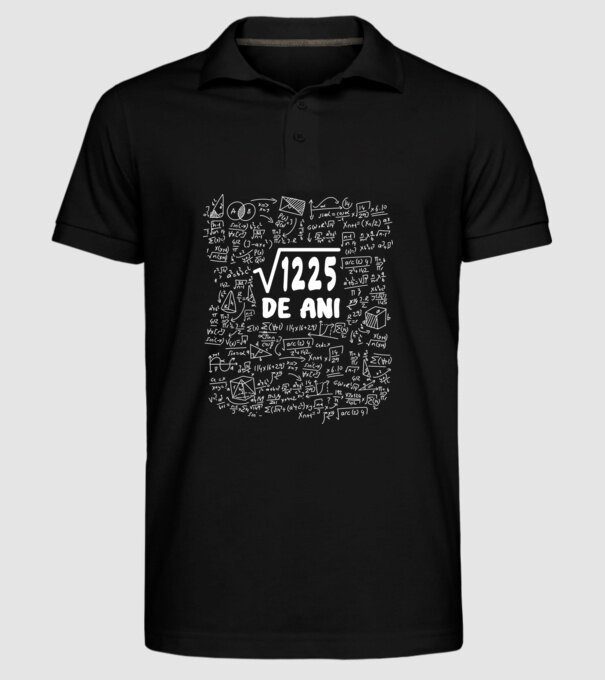√1225 de ani model negru pe tricou