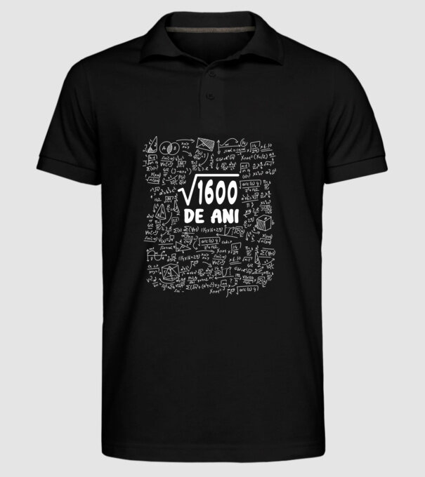 √1600 de ani model negru pe tricou