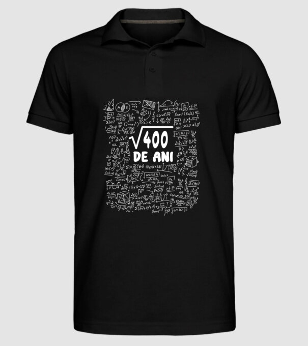 √400 de ani model negru pe tricou