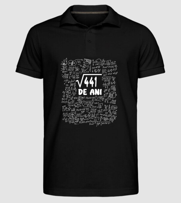 √441 de ani model negru pe tricou
