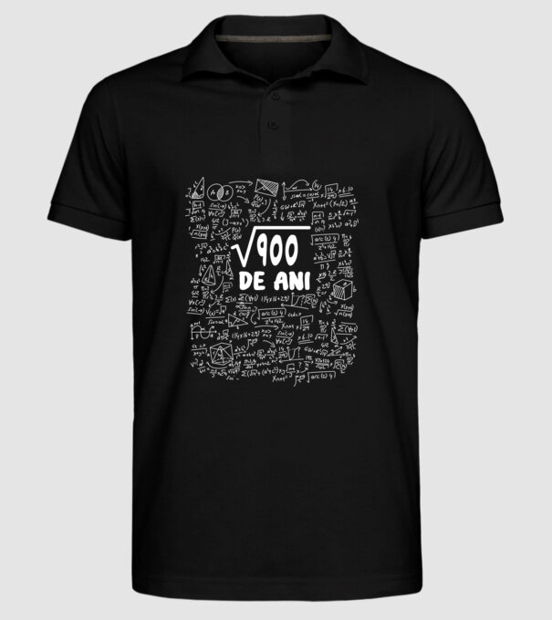 √900 de ani model negru pe tricou