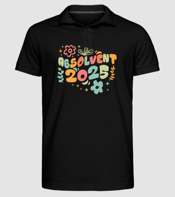 Absolventa 2025 model negru pe tricou