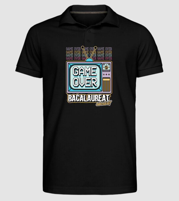 Absolvire retro bacalaureat model negru pe tricou