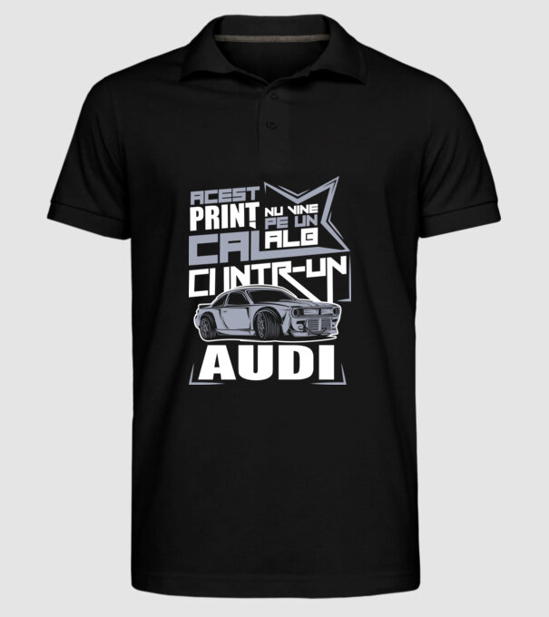 Acest prinț nu vine pe un cal alb, ci într-un Audi model negru pe tricou