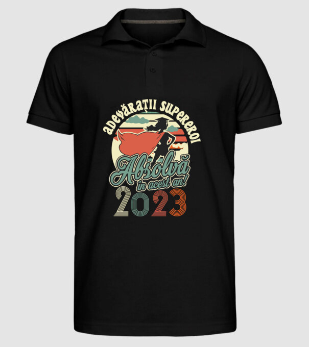 Adevărații supereroi model negru pe tricou