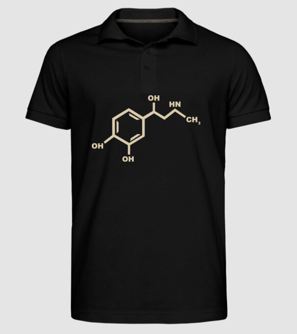 Adrenalin model negru pe tricou
