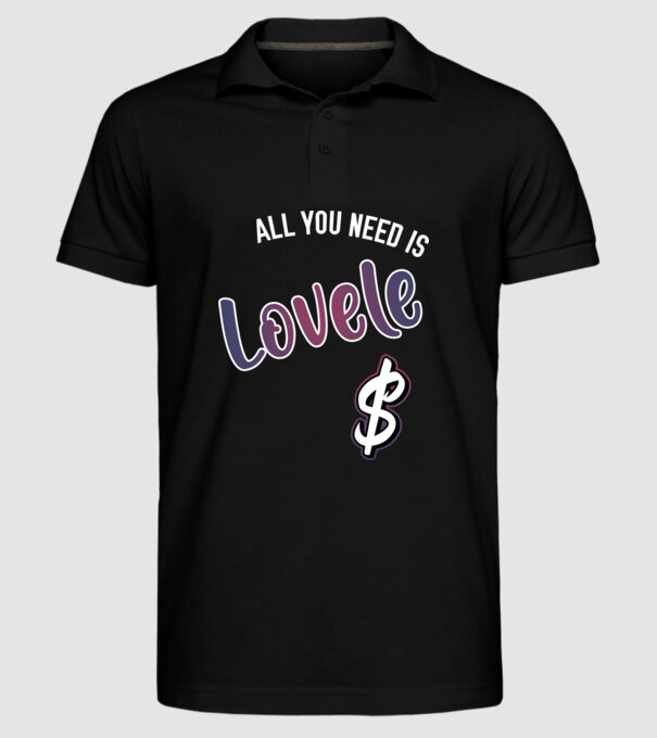 All you need is lovele model negru pe tricou