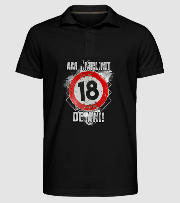 Am împlinit 18 de ani! model negru pe tricou