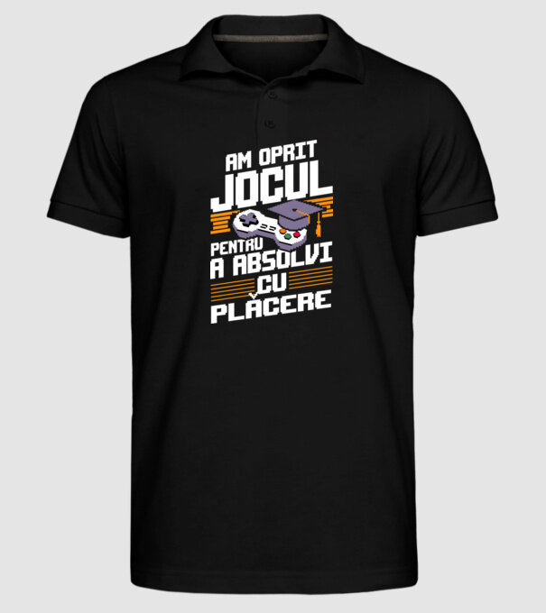 Am oprit jocul absolvent negru model negru pe tricou